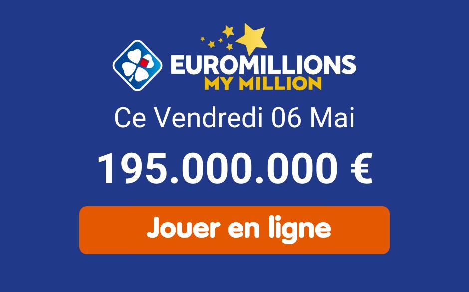 Next Euromillions My Million draw for Friday May 6, 2022: play online