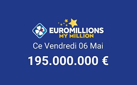 Tirage Euromillions My Million de ce vendredi 6 mai 2022