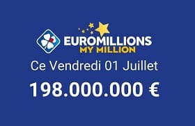 Tirage Euromillions My Million du vendredi 1er juillet 2022