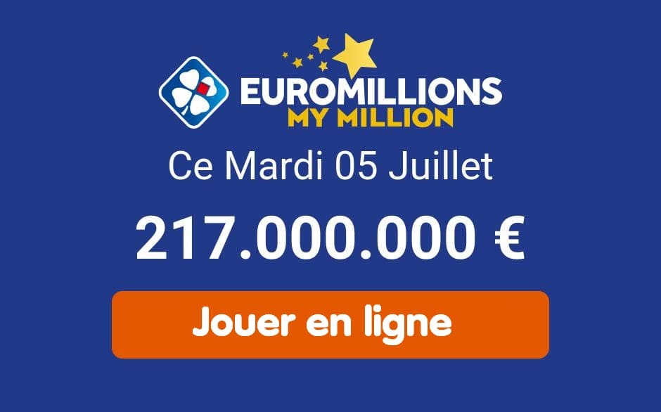 Next Euromillions draw on Tuesday July 5, 2022: play for €217,000,000