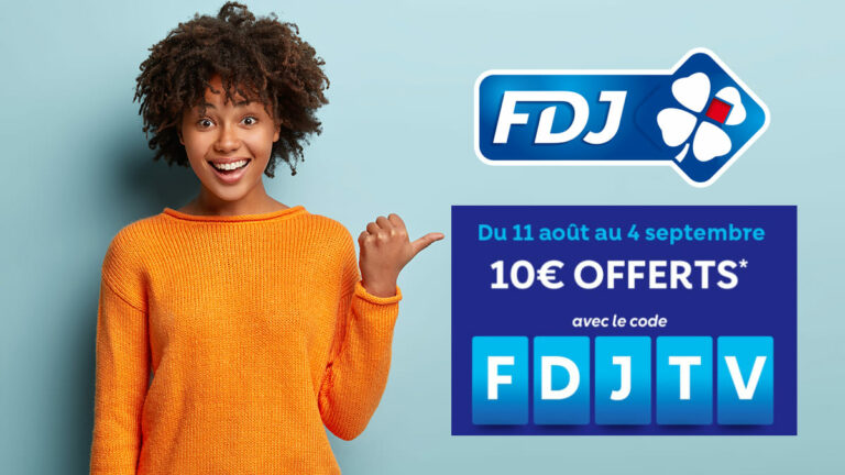 FDJ en ligne : une offre de bienvenue estivale avec un code promo de 10€ pour les nouveaux inscrits (jusqu’au 4 septembre)