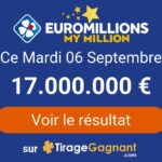 Résultat Euromillions My Million mardi 6 septembre 2022 : le tirage fait un millionnaire sur internet ce mardi soir