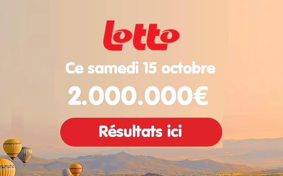Résultat Lotto belge du samedi 15 octobre 2022 1 gagnant remporte 2