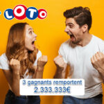 Loto : 3 gagnants remportent 2,3 millions d’euros, êtes-vous l’un de ces millionnaires ?
