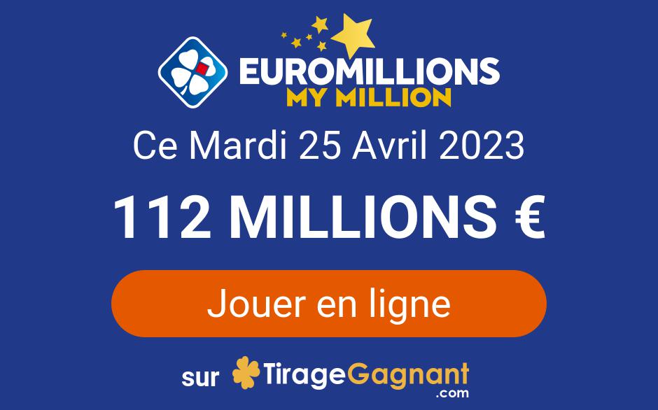 “Win Big with an Exceptional 112 Million Euro Euromillions Jackpot Draw on Tuesday April 25, 2023”