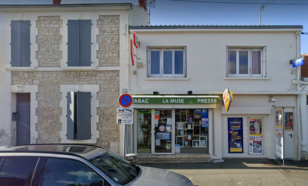 Le tabac / presse La Muse de La Rochelle où la grille Euromillions My Million a été jouée.