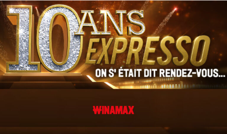 Winamax célèbre les 10 ans d’Expresso avec une offre spéciale !