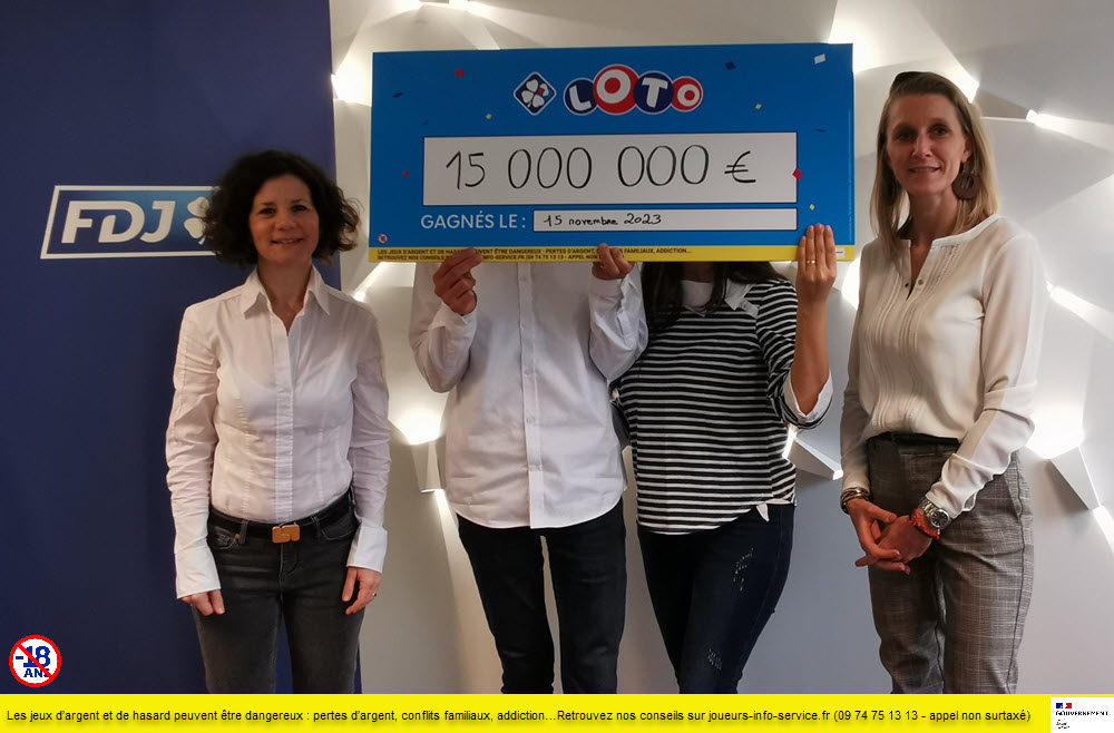 Isabelle Cesari et les gagnants du Loto de ce 15 novembre