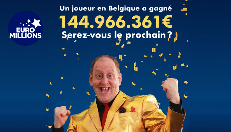 L'annonce du jackpot record belge de 144,9 millions d'euros