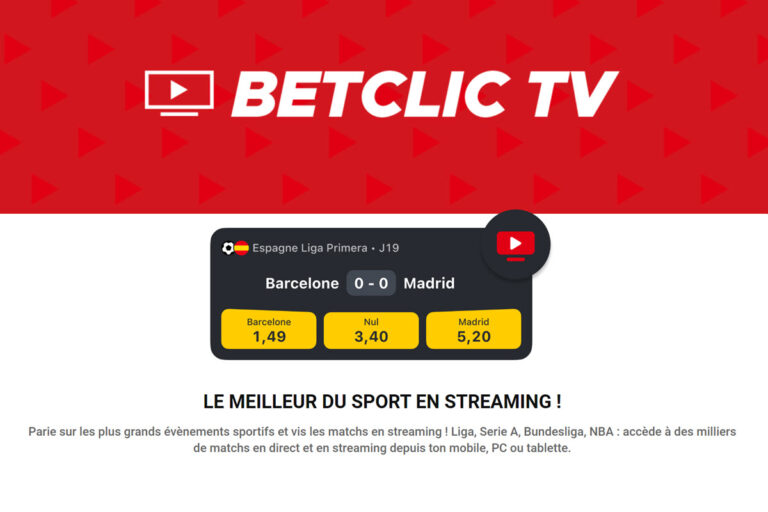 Betclic Live : les matchs en streaming vidéo gratuitement | Septembre 2024