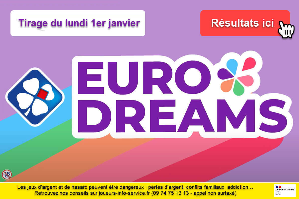 Résultat EuroDreams : Tirage Du Lundi 1er Janvier Disponible