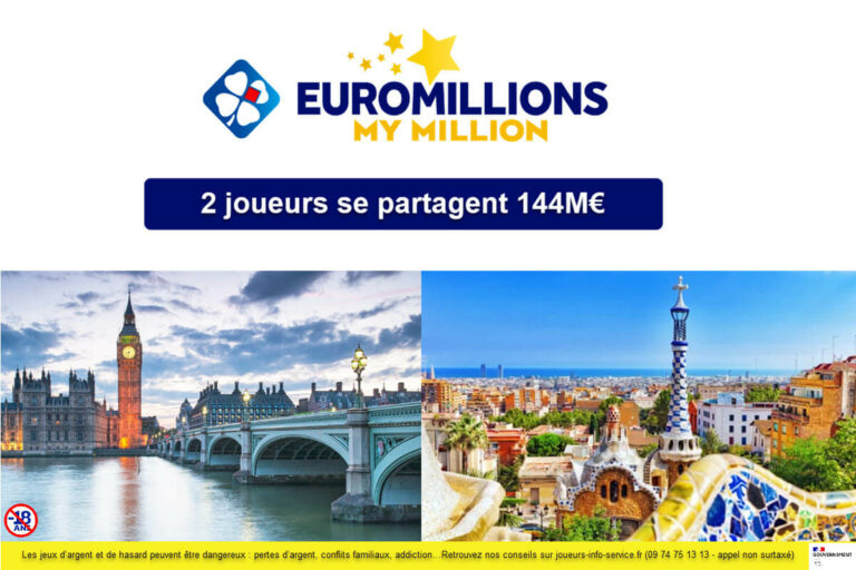 EuroMillions : deux gagnants se partagent 144 millions en Angleterre et en Espagne !