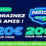 Parrainage Parions Sport : 20€ de freebets pour parrainer un ami | Juillet 2024