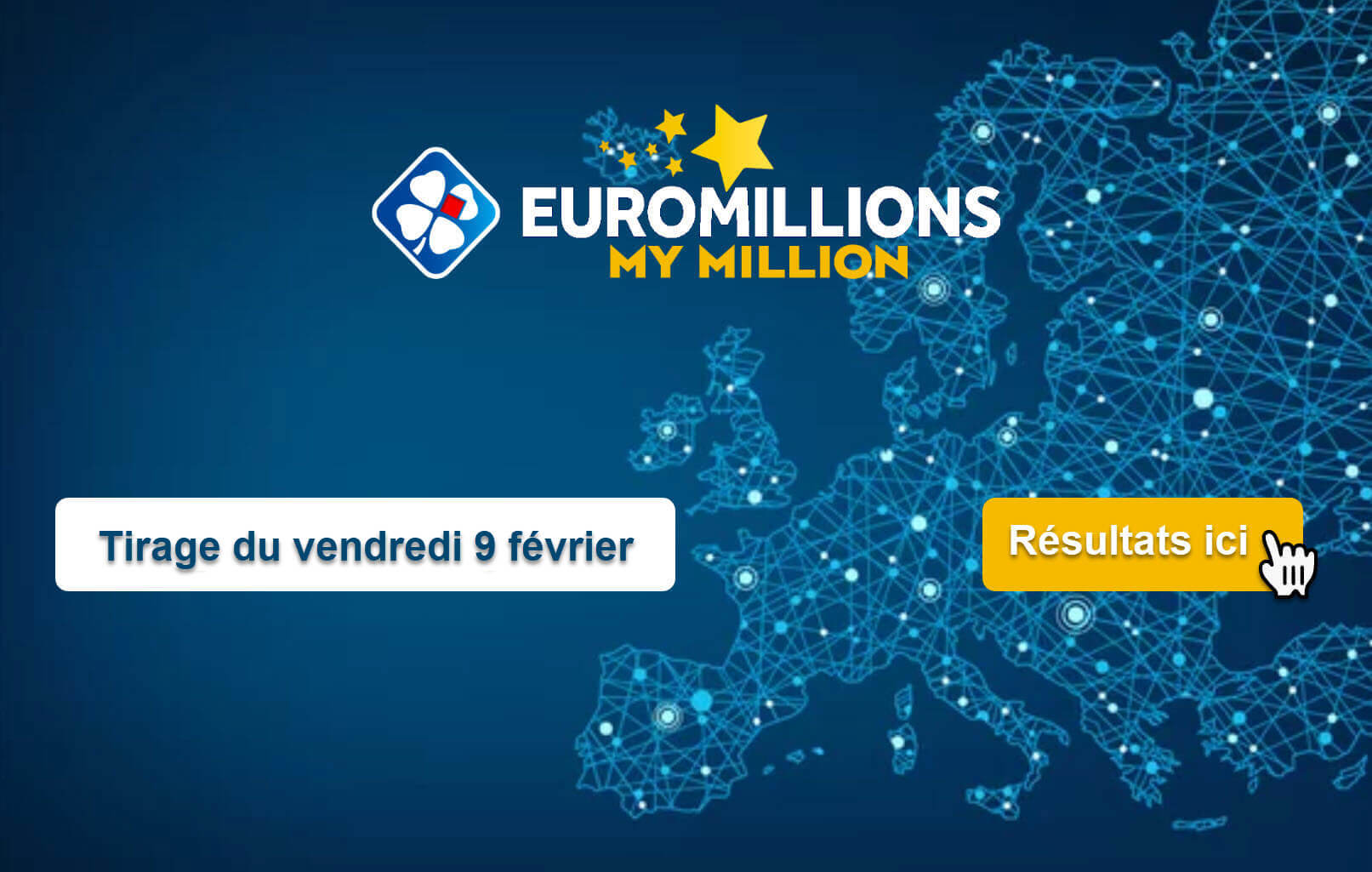 Résultat EuroMillions du vendredi 9 février 2024 1 gagnant sur