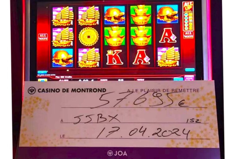 Casino de Montrond : un énorme jackpot de 57 000€ remporté à la machine Rising Fortunes