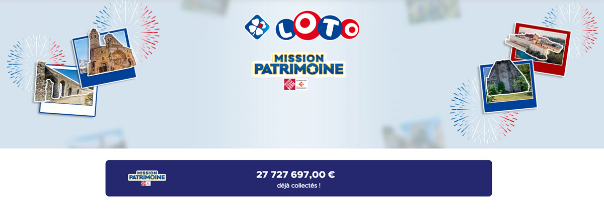 Loto du Patrimoine : l'édition 2023 à récolté 27,7 millions d'euros, un record