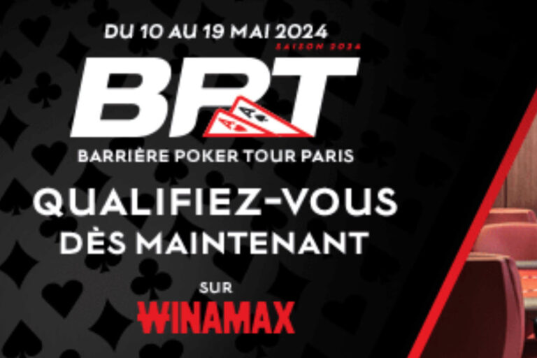 Winamax : qualifiez-vous pour le Barrière Poker Tour de Paris