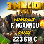 Winamax Series : Ngannou roi du poker en ligne remporte 223 618€ au 3 Million Event
