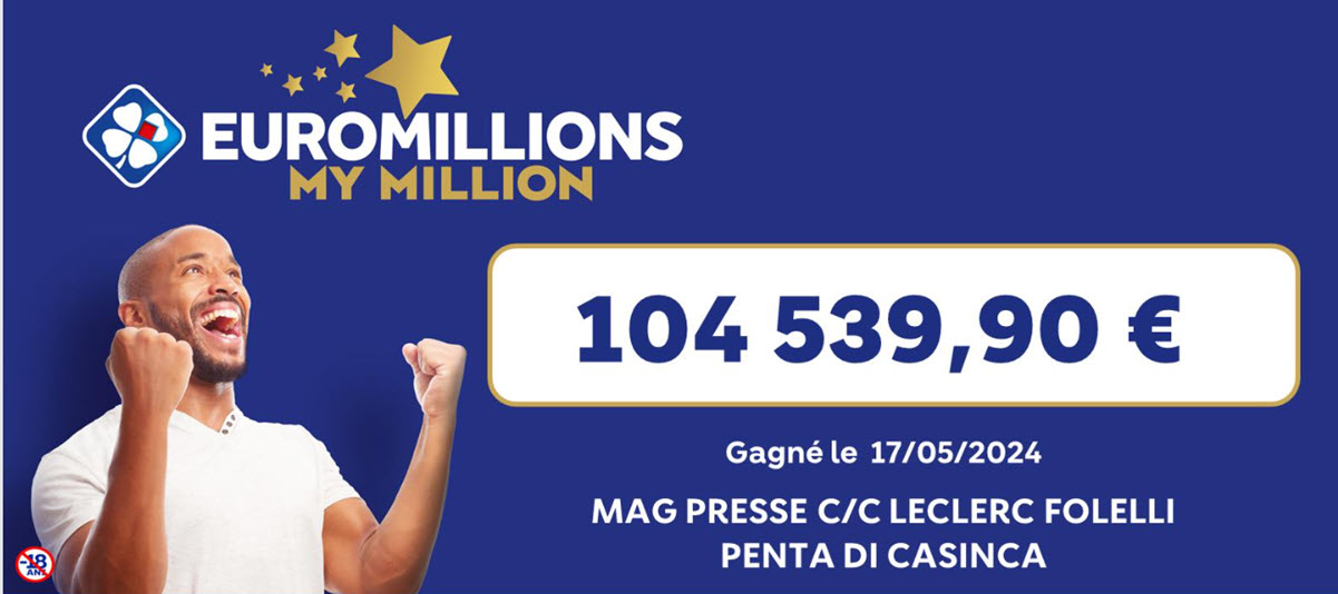 Le gain de 104 000€ pour un joueur Euromillions corse de Penta Di Casinca