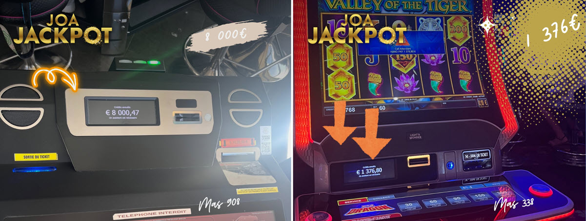 Les autres jackpots remportés au Casino JOA de Fécamp