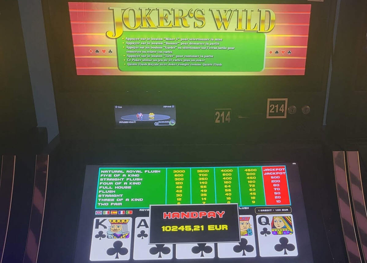 Machine à sous Joker's Wild, le jackpot de 10 000€ remporté