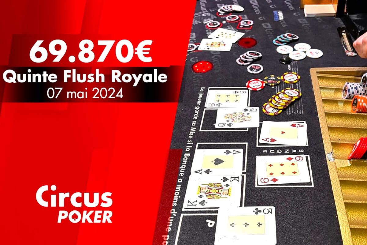 Ultimate Poker jackpot de 70 000€ remporté avec une Quinte Flush Royale