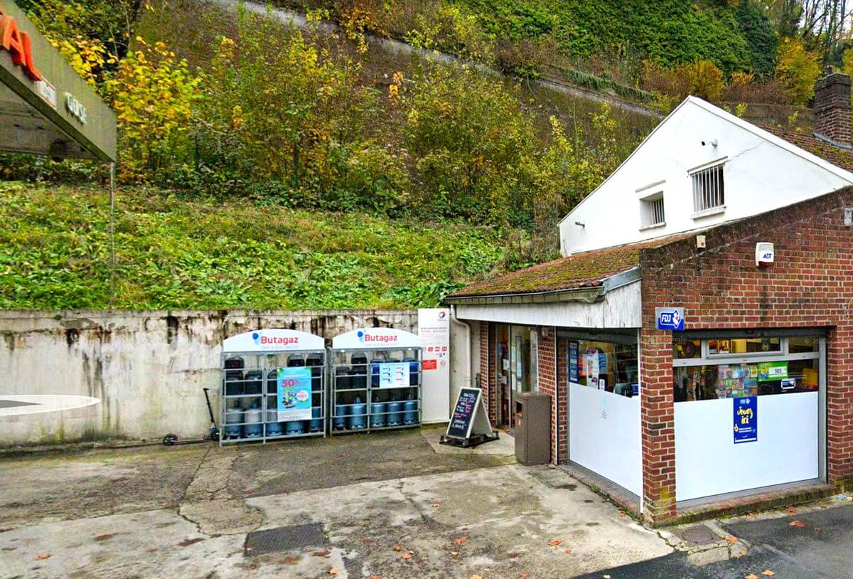 La station essence Total à Guise dans l'Aisne