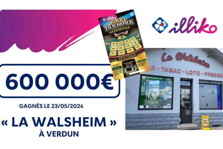 FDJ : un ticket gagnant de Maxi BlackJack à 600 000€ remporté à Verdun