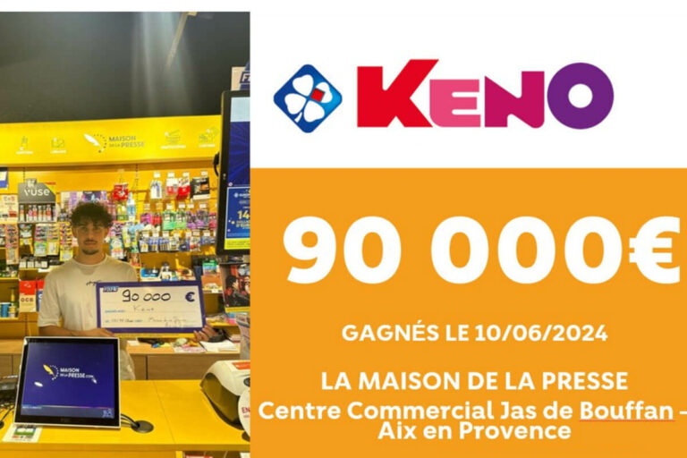 Keno FDJ : un habitant à Aix-en-Provence gagne 90 000 €