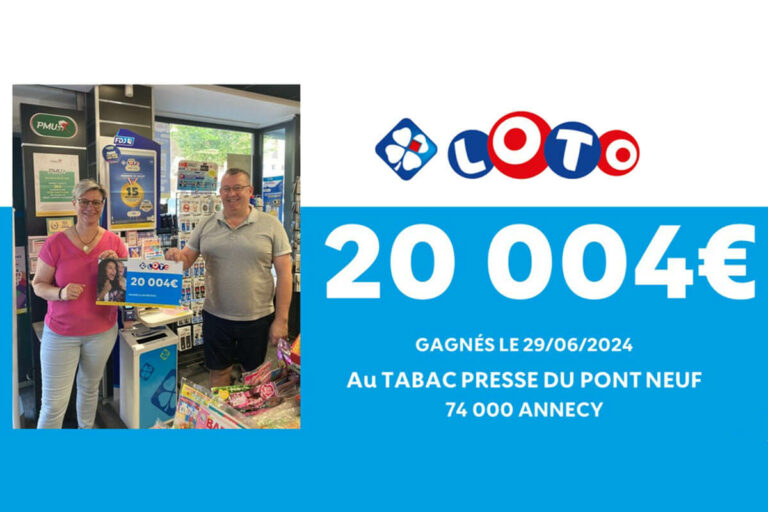 Loto FDJ : à Annecy, un code Loto fait un gagnant à 20 000€ !