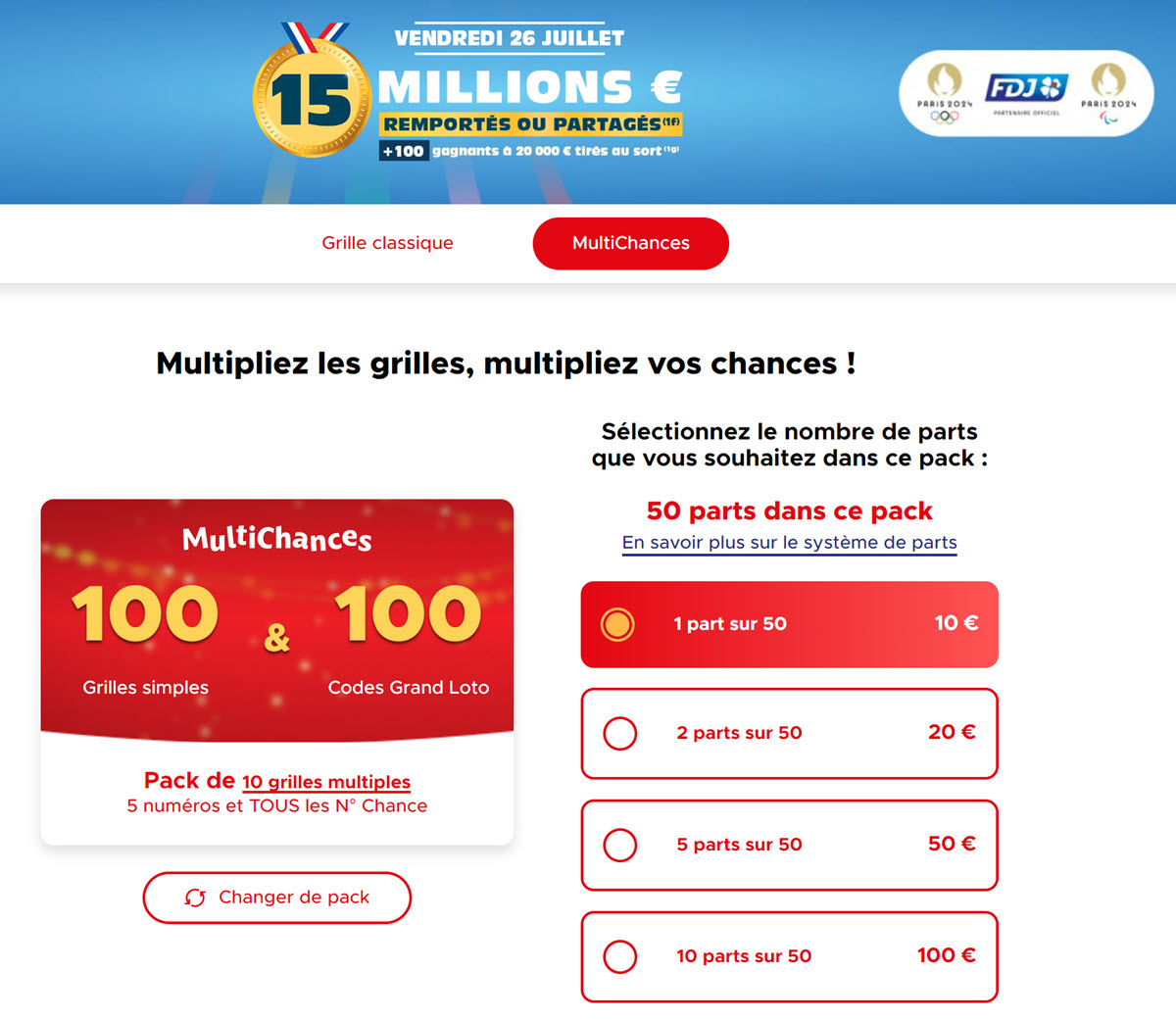 Multichances Grand Loto des JO de Paris 2024