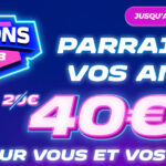 Parrainage Parions Sport : 40€ de freebets pour parrainer un ami | Octobre 2024