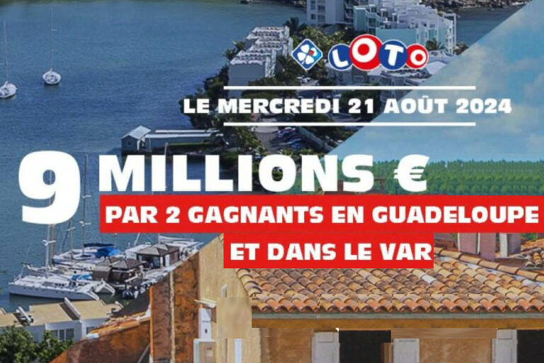 Loto FDJ : deux gagnants remportent 4,5 millions d’euros en Guadeloupe et dans le Var