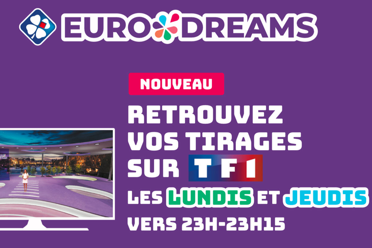 Tirage EuroDreams : l'émission diffusée à 23h00 sur TF1 chaque lundi et jeudi soir