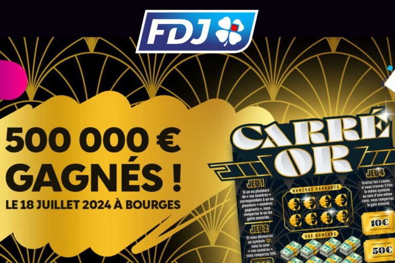 FDJ : un joueur de Bourges remporte 500 000 euros grâce à son ticket Carré Or