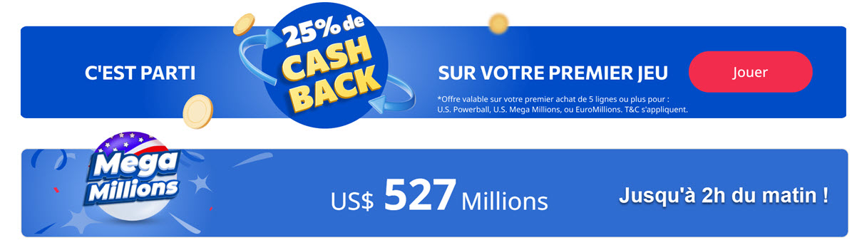 Jouer une grille Mega Millions pour le tirage du jour