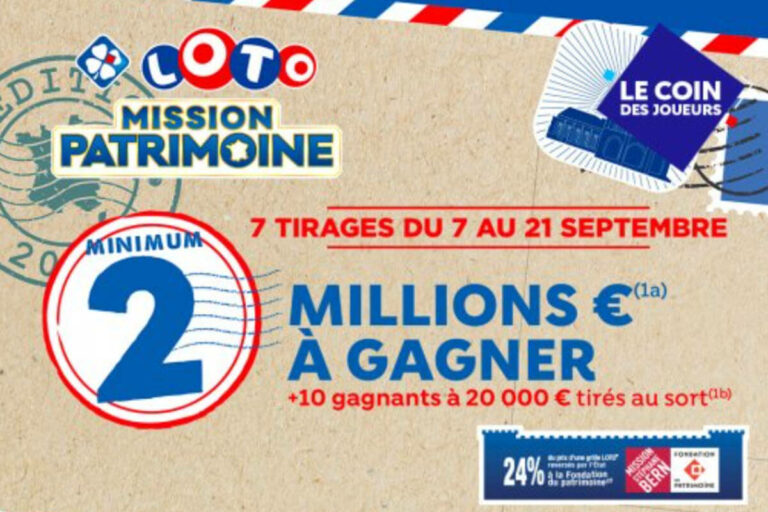 LOTO du patrimoine : 7 tirages en septembre pour aider la Fondation du Patrimoine