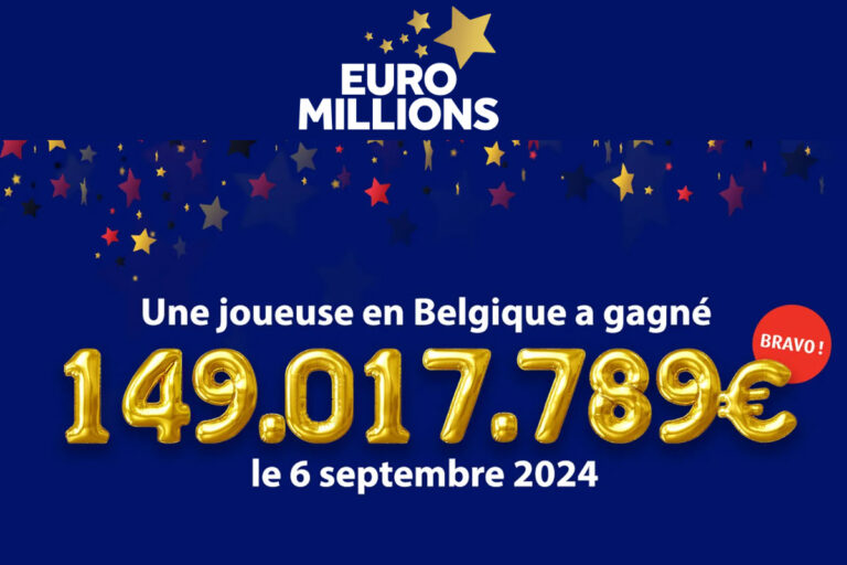 Gagnant EuroMillions en Belgique : la joueuse a été réclamé son butin de 149 millions !