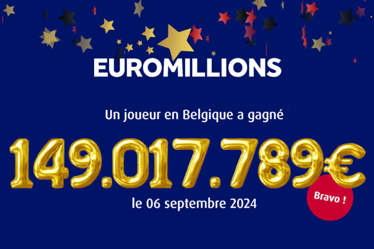 EuroMillions : un joueur en Belgique remporte 149 millions d’euros, 3e gain record du pays