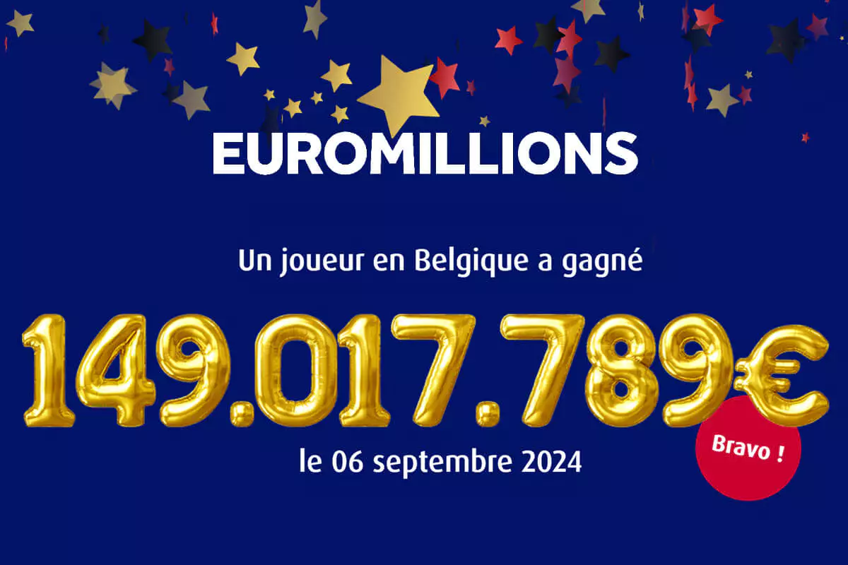 EuroMillions : un joueur en Belgique remporte 149 millions d'euros, 3e gain record du pays