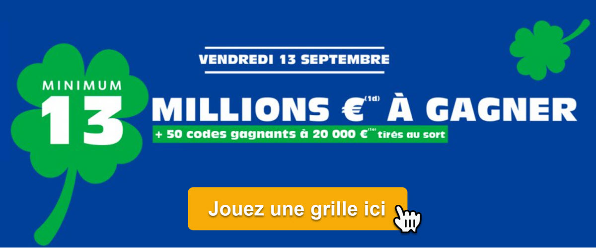 Jouer au Super Loto de ce vendredi 13 septembre 2024