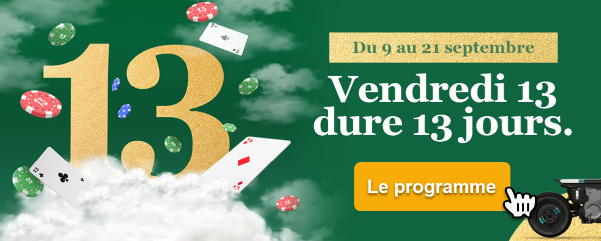 Programme Vendredi 13 du Casino Barrière du Cap d'Adge