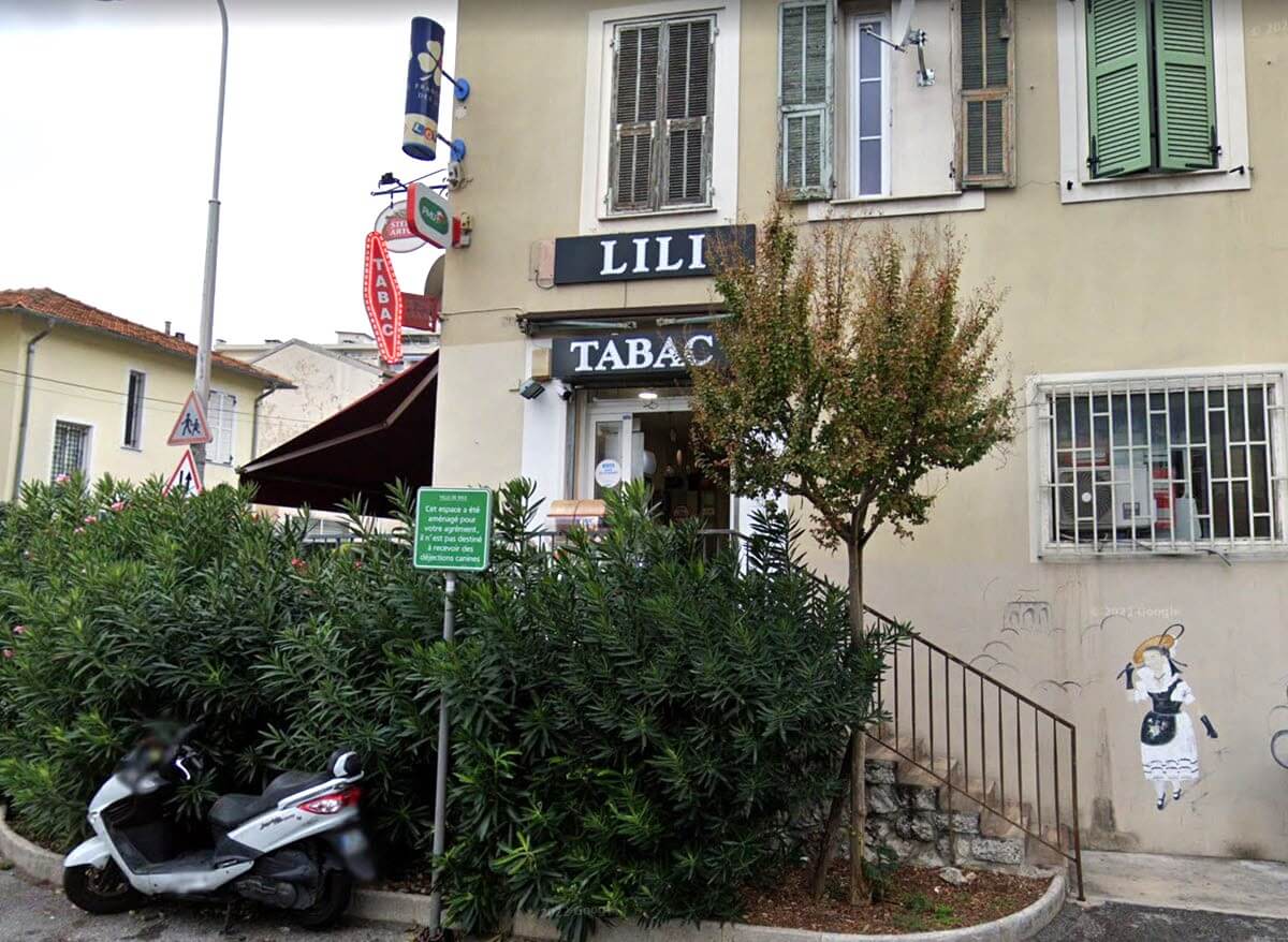 Le Tabac Lili à Nice qui a venu un ticket gagnant de grattage X20 pour 500 000€