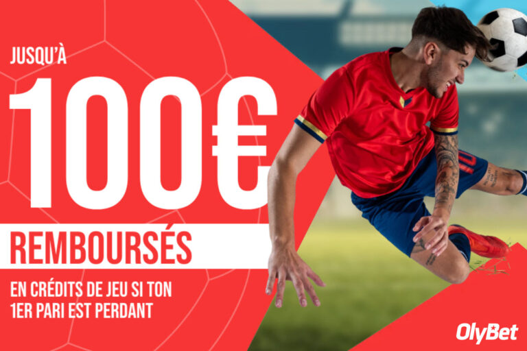 Bonus Olybet : 100€ remboursé sur votre premier pari perdant | Novembre 2024