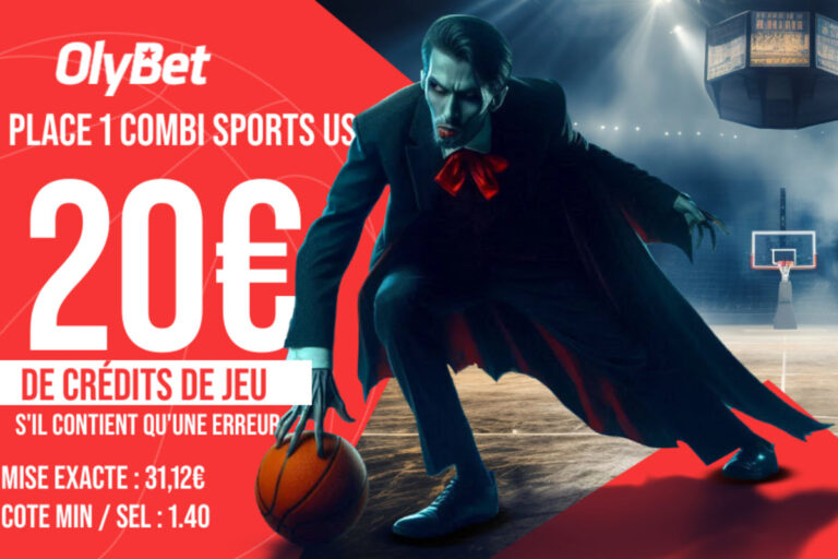 Olybet : 20€ de paris gratuit en pariant sur les sports US pour Halloween seulement