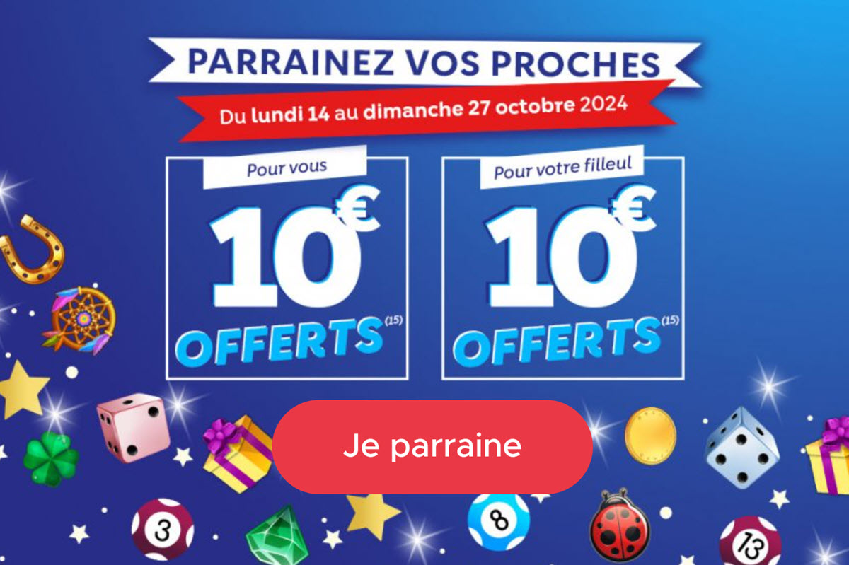 S'inscrire sur FDJ pour profiter du parrainage sur FDJ.fr 