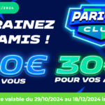 Parrainage Parions Sport : 60€ de freebets pour parrainer un ami | Novembre 2024