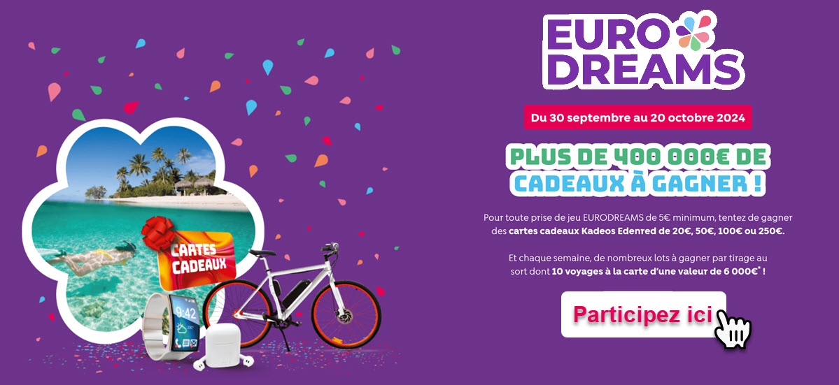 participer à la promotion EuroDreams FDJ du mois d'octobre 2024