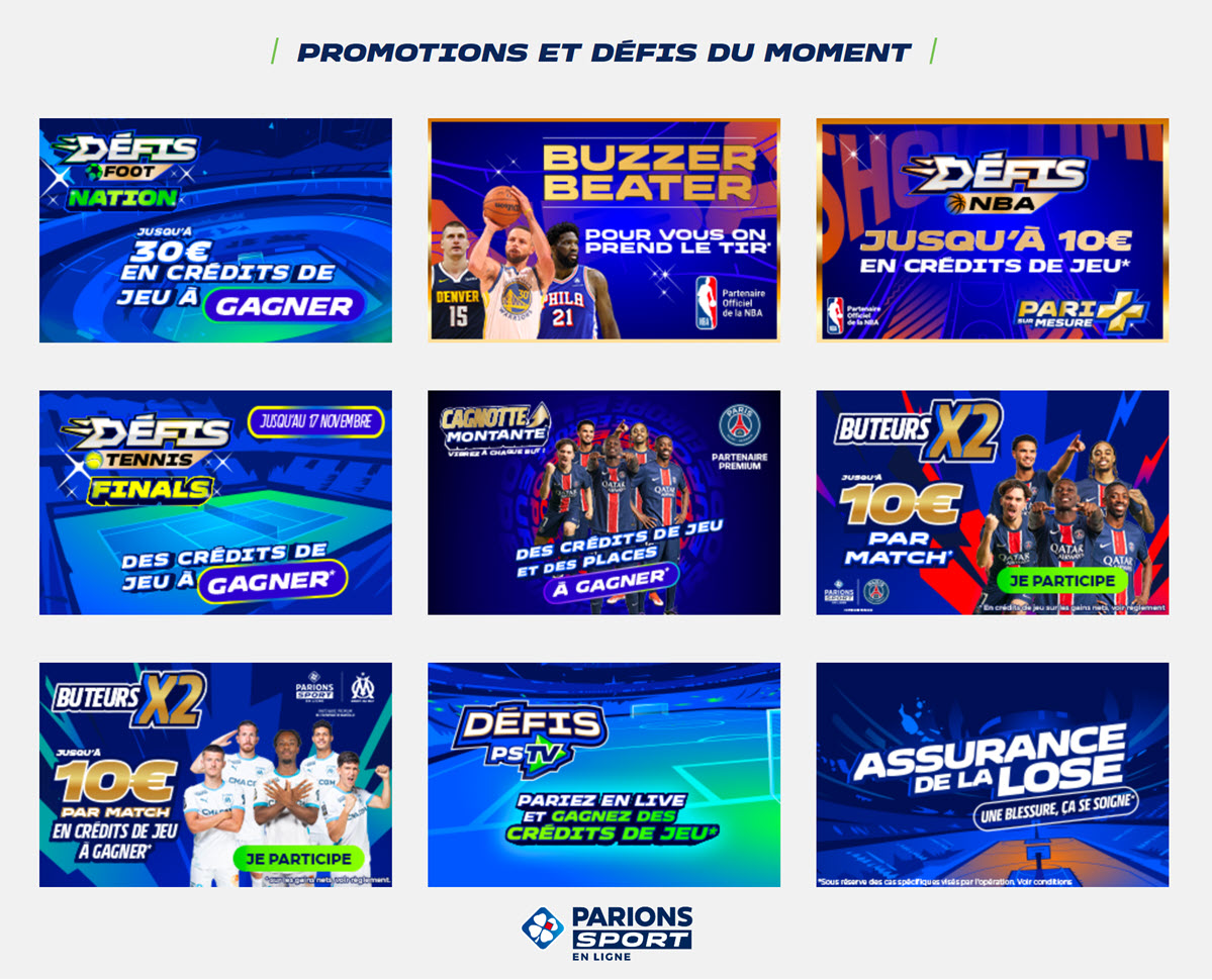 Freebets Parions Sport : la liste des offres du mois de novembre 2024