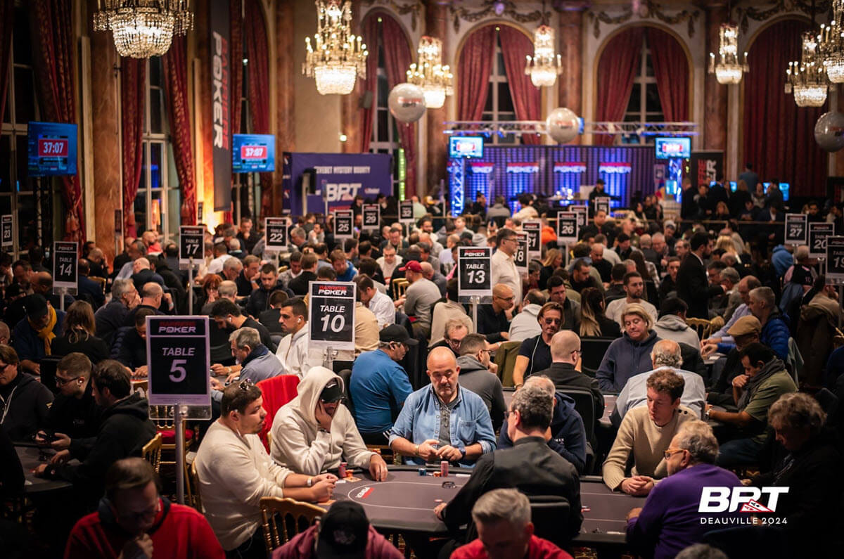 L'affluence des joueurs de poker à l'étape du BPT Deauville de 2024.